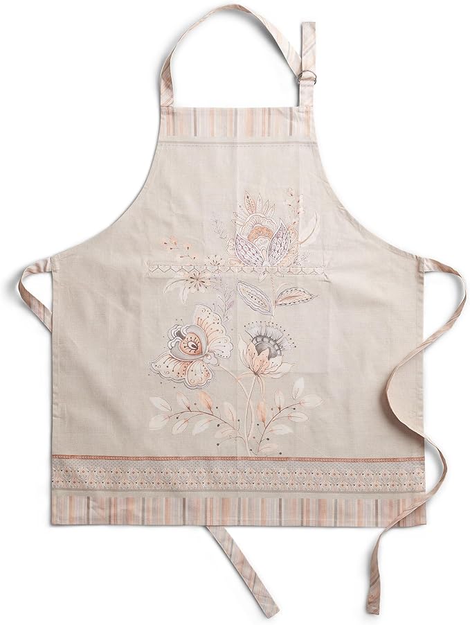 Maison d' Hermine Aprons for women with Pocket 100% Cotton (27.50"x31.50") | Adjustable Neck Strap & long ties Apron Men Chef Wedding Cooking Gardening Server Maid