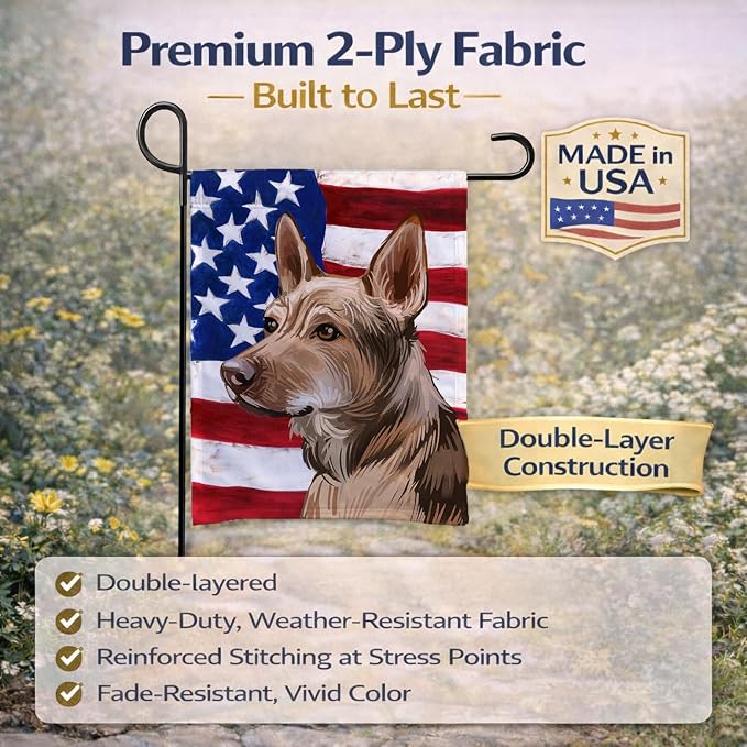 Caroline's Treasures CK6736GF Telomian American Flag Garden Flag Mailbox Flag Decorative Yard Flag Banner Outside Patio Artwork Yard Flower Beds, Garden Size, Multicolor