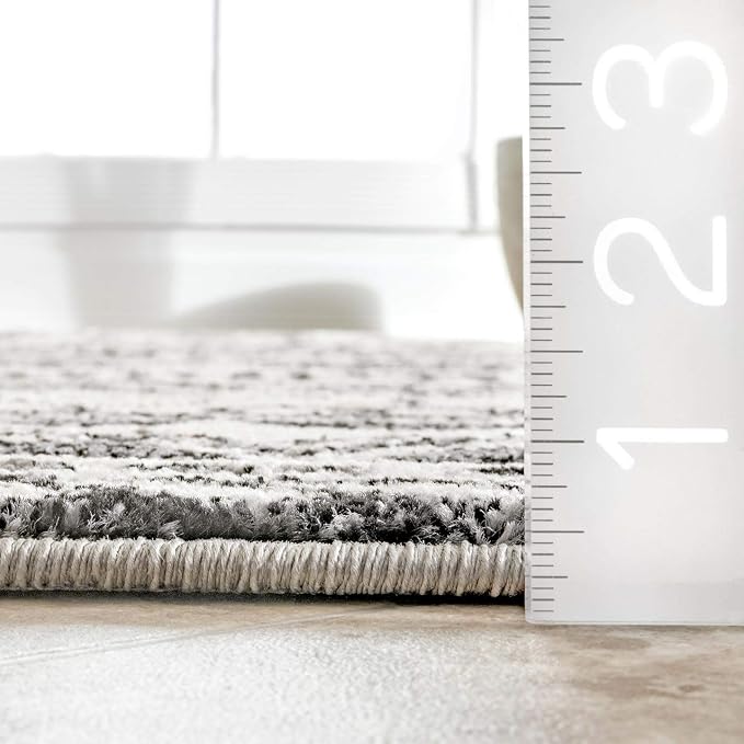 nuLOOM Transitional Tribal Becky Accent Rug, 4' Round, Dark Grey