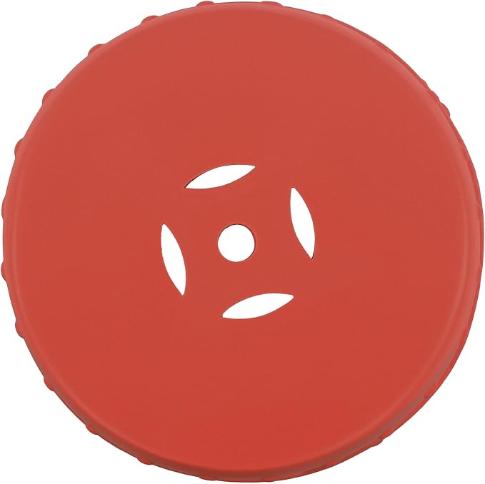 JONATHAN Y Lucky Coins 16" Ceramic Garden Stool, Contemporary Matte Coral Cutout Interlocking Rings Drum Indoor/Outdoor Side Table and Plant Stand for Patio, Garden, Living Room TBL1022G