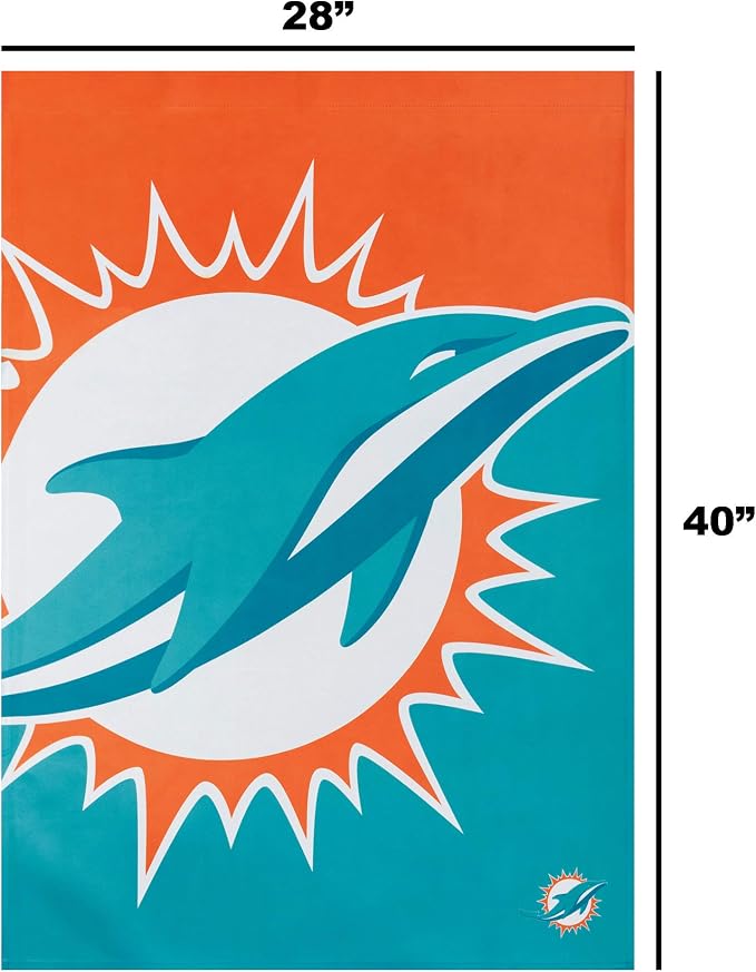NFL Double Sided Team Logo Vertical Flag (40" x 28")