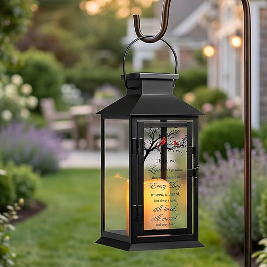 Solar Memorial Lantern Outdoor Waterproof, Sympathy Gifts for Loss of Loved One Mom Dad, Remembrance Grief Gift for Loss, in Memory of Loved One Gifts