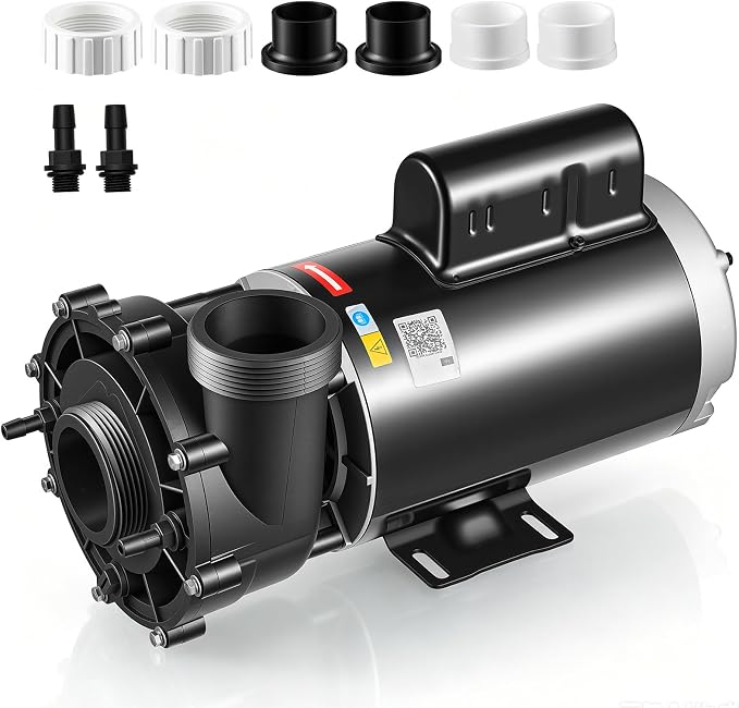 VEVOR SPA Pump 2HP Hot Tub Pump 2 Speed 56 Frame with 1.5" & 2" Port, 230V, 168 GPM High Speed & 68 GPM Low Speed, 90° Rotational Interface, SPA Bath Water Circulation, Compatible with OEM Models