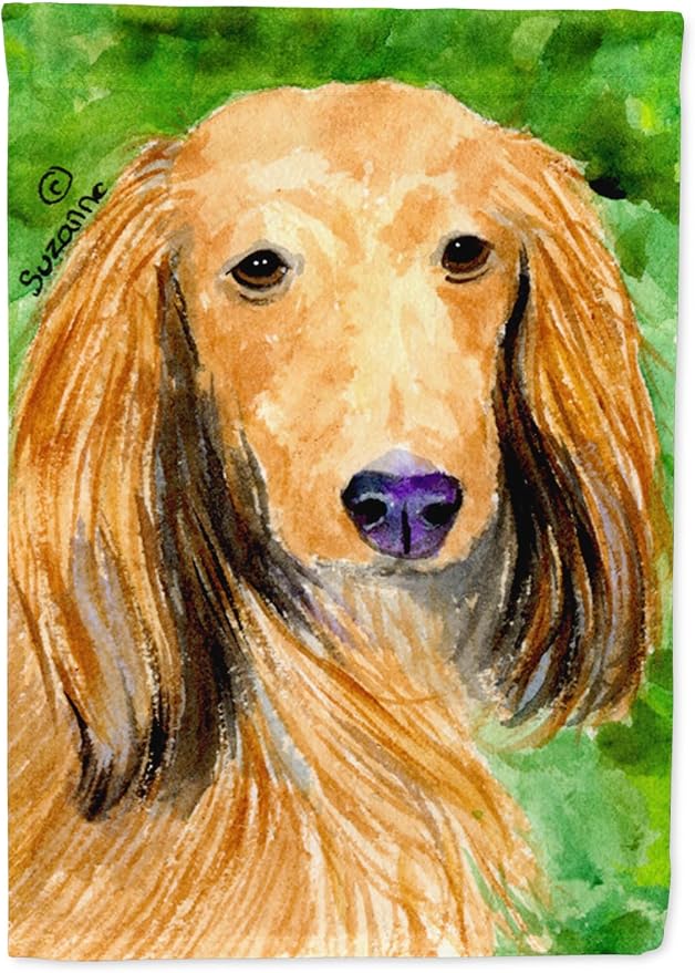 Caroline's Treasures SS8790GF Dachshund Garden Flag Mailbox Flag Decorative Yard Flag Banner Outside Patio Artwork Yard Flower Beds, Garden Size, Multicolor