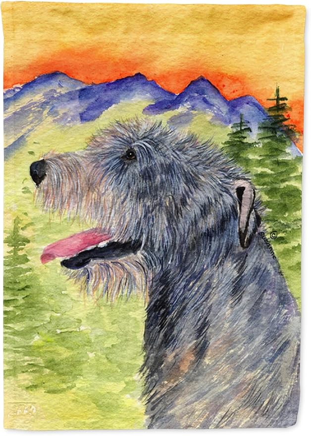 Caroline's Treasures SS8209GF Irish Wolfhound Garden Flag Mailbox Flag Decorative Yard Flag Banner Outside Patio Artwork Yard Flower Beds, Garden Size, Multicolor