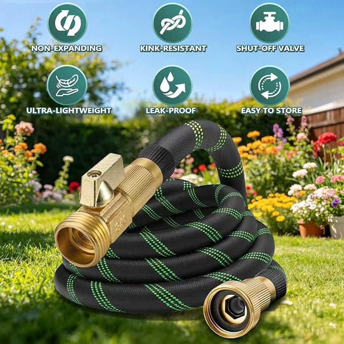 50 ft Garden Hose,2026 New Improved Lightweight All-Weather Water Hoses, Ultra Durable and Flexible Garden Hose with 10-Function Spray Nozzle, Leak-Free Connections Garden Hose for Yard, Lawn,Outdoor