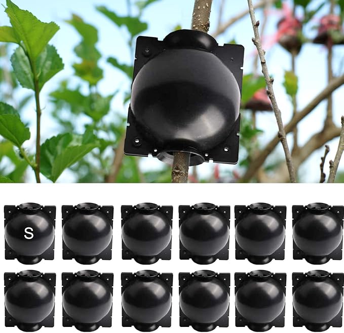 12 PCS Plant Root Growing Box, Reusable Air Layering Propagation Kit Plant Rooting Ball Rooting Ball Grafting Tools, Plant Rooting Grafting Box for Fast Propagation Plants, Small