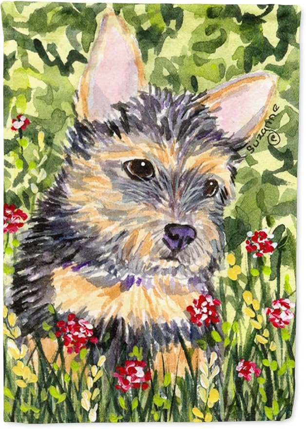 Caroline's Treasures SS8893GF Norwich Terrier Garden Flag Mailbox Flag Decorative Yard Flag Banner Outside Patio Artwork Yard Flower Beds, Garden Size, Multicolor