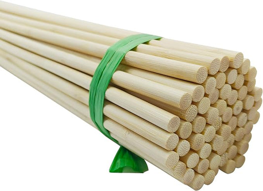 60 PCS 3FT Bamboo Plant Stakes, 8mm Thick – 36 Inch Bamboo Sticks for Indoor & Outdoor Plants – Garden Plant Support Stakes for Tomato, Beans, Climbing Plants & More