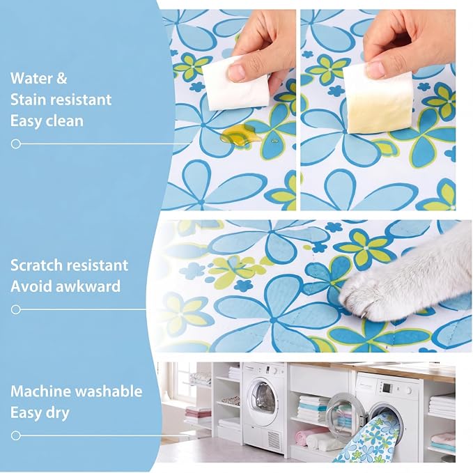 Shellwei 6 Pcs Beach Blankets Waterproof Sandproof Extra Large 80 x 60 Inch Outdoor Picnic Blankets Foldable Portable Beach Mat Tote Travel Supplies for Camping Park Grass (Blue Lily)