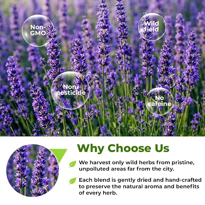 4 oz. Dried Lavender Flowers Herb Tea (Lavandula angustifolia) - 113 g Lavender Herbs Dried Tea Flores de lavanda