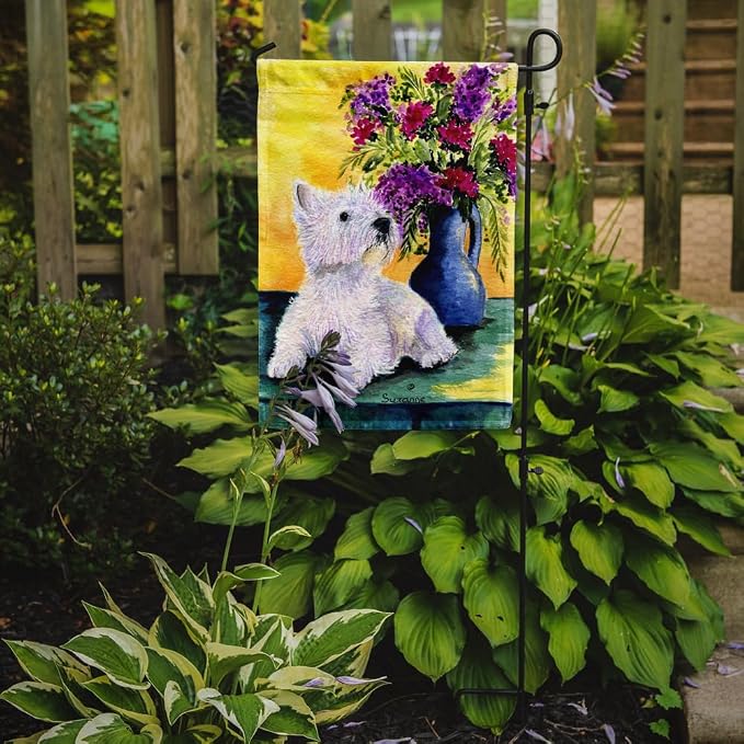 Caroline's Treasures SS8301GF Westie Garden Flag Mailbox Flag Decorative Yard Flag Banner Outside Patio Artwork Yard Flower Beds, Garden Size, Multicolor