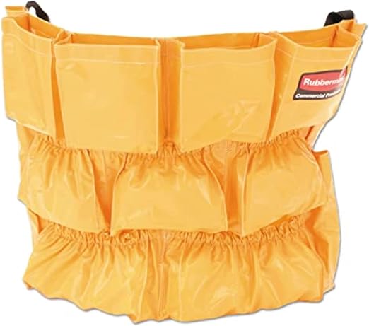 Rubbermaid Commercial Products Supply Organizing Caddy for Brute Trash Cans Yellow Tool Organizer Storage for Spray Bottles/Paper Towels/Gloves/Scrub Brush,(Pack of 6)