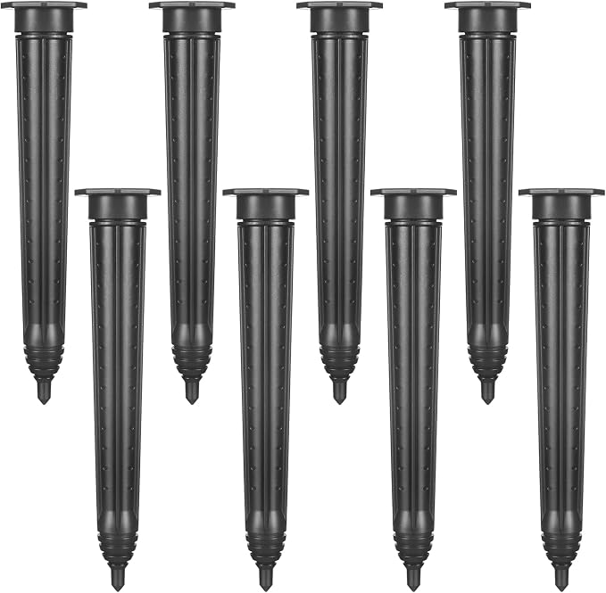 Briwooody 8 Pack Garden Plant Watering Stake Large UV-Protected ABS Plastic Deep Root Irrigation Spike for Trees, Shrubs, Bushes, Shrubs, Flowers, Fruits, Vegetables, Potted Plants (14 Inch)