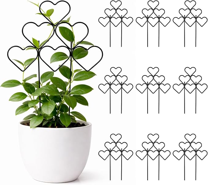 ZOUTOG 15 Inch Trellis for Climbing Plants Outdoor 9 Pack,Rustproof Metal Garden Trellis for Potted Plants,Sturdy Houseplant Support Indoor Outdoor for Ivy Pothos Monstera Hoya Flower Vine