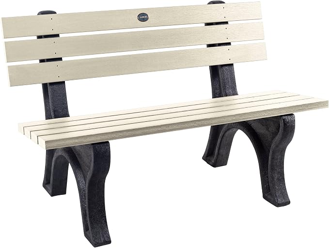 Sequoia Professional CM-BENSQ43-WAE Aurora 4 ft Park Bench, Whitewash
