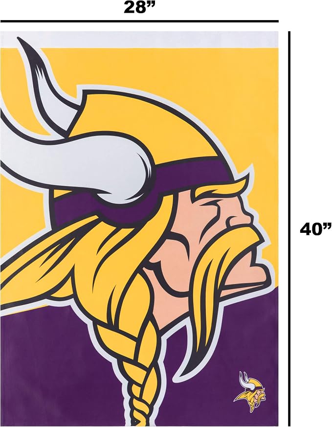 NFL Double Sided Team Logo Vertical Flag (40" x 28")