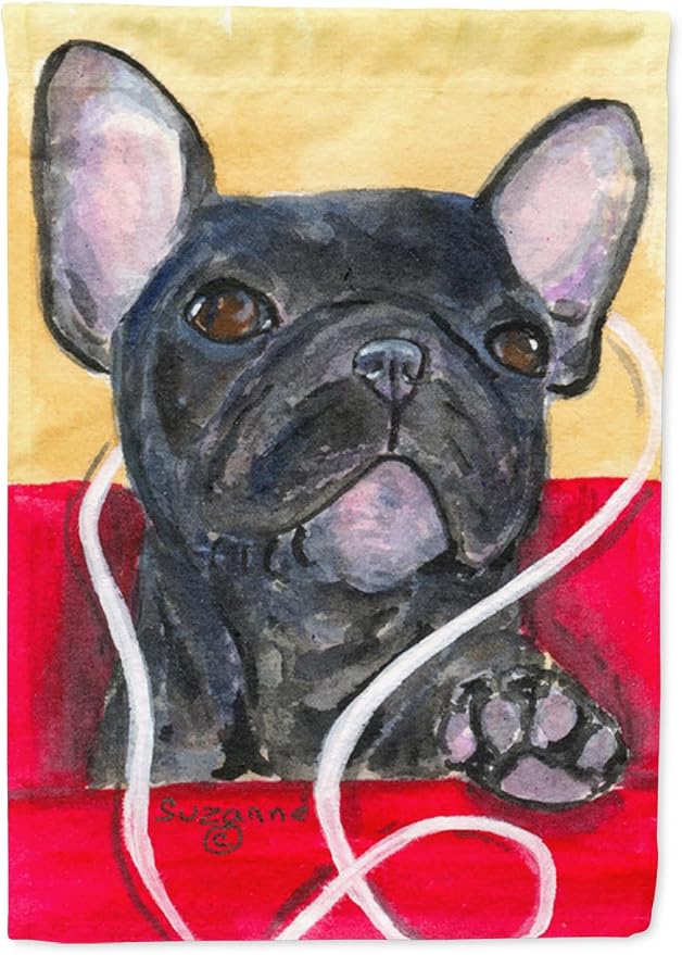 Caroline's Treasures SS8899GF French Bulldog Garden Flag Mailbox Flag Decorative Yard Flag Banner Outside Patio Artwork Yard Flower Beds, Garden Size, Multicolor