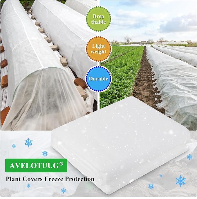 AVELOTUUG Plant Covers Freeze Protection, 10ft×30ft Frost Blankets for Outdoor Plants, 1.1oz/yd² Garden Fabric Plant Floating Row Cover, Winter Frost Cloth Plant Freeze Protection for Cold Weather