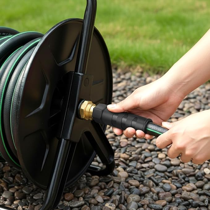 Heavy Duty Garden Hose 100ft, NON-EXPANDABLE Flexible Water Hose, Kink Resistant Lightweight Hybrid Hose, Leakproof Hose Male to Female Fittings
