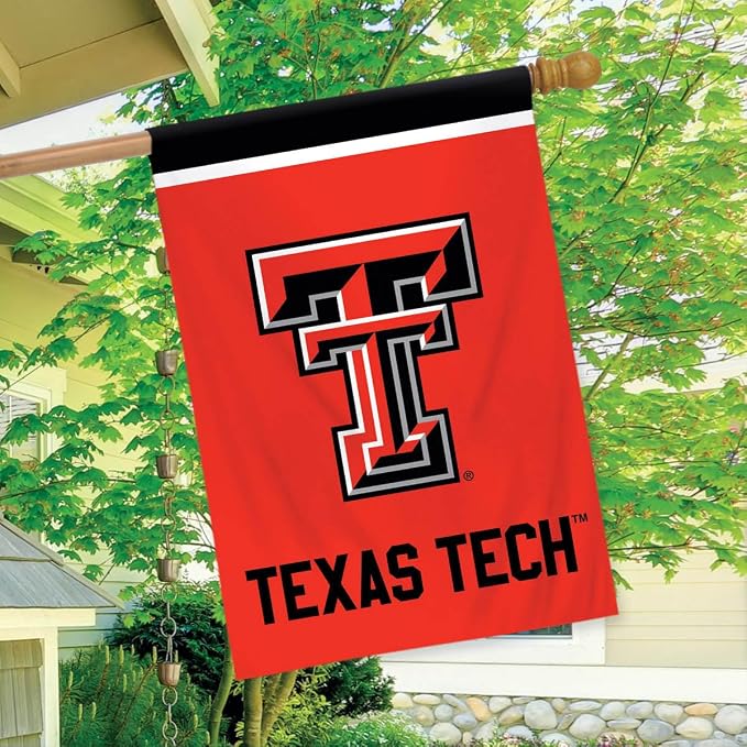 Briarwood Lane House Flag 40x28 For Outdoor Texas Tech Red Raiders NCAA Licensed House Flag