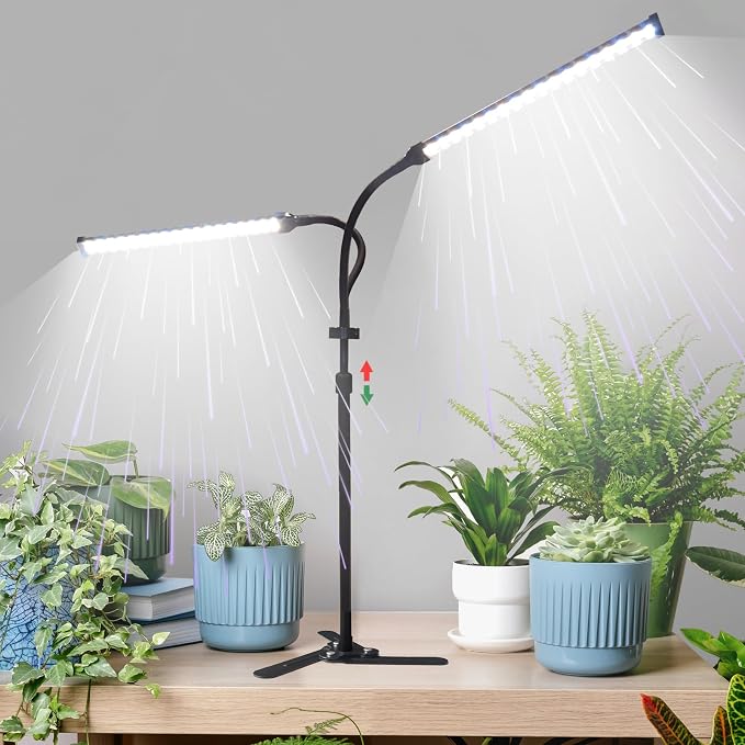 Professional Grow Lights for Indoor Plants Growing, Full Spectrum | 2026 Upgrade,162 LEDs, Height Adjustable 13-38", 3 Spectrum Modes,10 Dimming Levels, Plant Grow Lights with 4/8/12/18H Timer