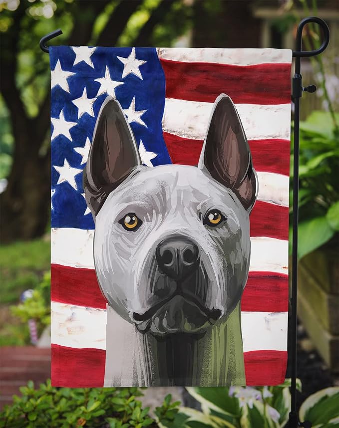 Caroline's Treasures CK6738GF Thai Ridgeback American Flag Garden Flag Mailbox Flag Decorative Yard Flag Banner Outside Patio Artwork Yard Flower Beds, Garden Size, Multicolor