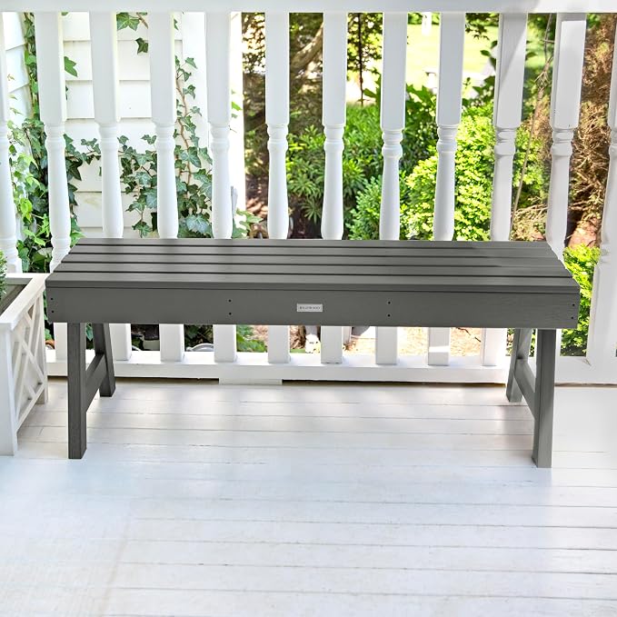 highwood AD-BENN4-CGE Weatherly Backless Bench, 4-Feet, Coastal Teak
