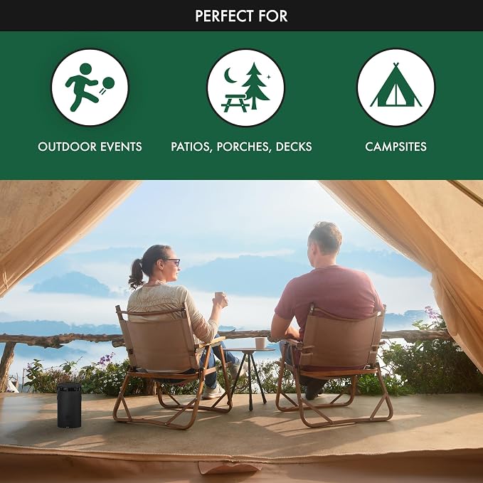 STEM Zone Mosquito Repellent Device, Easy-to-Use Outdoor Insect Protection with Proven Essential Oils, People and Pet Safe, Solar and USB-C Charger, Waterproof - Includes 1 Device & 1 Pod