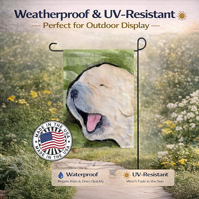 Caroline's Treasures SS8717GF Golden Retriever Garden Flag Mailbox Flag Decorative Yard Flag Banner Outside Patio Artwork Yard Flower Beds, Garden Size, Multicolor