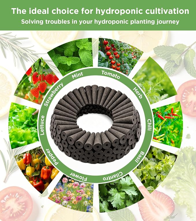Grow Sponges, Starter Pods Compatible with Aero Garden,Refill Pods for Hydroponic Growing System (100pcs)