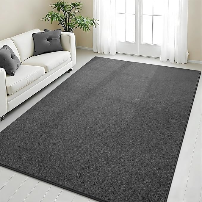 Vasofe Grey Rug for Bedroom Living Room, 4x6 Area Rugs, Modern Washable Rug | Non-Slip Soft Carpet, Indoor Thick Memory Foam Fluffy Carpets for Boys Room Playroom Office 48x72 Inch Mat Home Decor