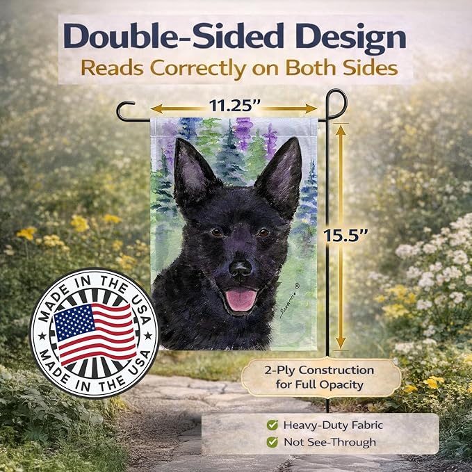 Caroline's Treasures SS8013GF Australian Kelpie Garden Flag Mailbox Flag Decorative Yard Flag Banner Outside Patio Artwork Yard Flower Beds, Garden Size, Multicolor