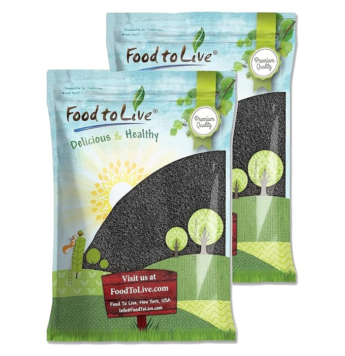 Food to Live - Black Cumin Seeds, 16 Pounds – Whole Raw Seeds, Bulk Spice, Vegan. High in Iron, Calcium and Magnesium. Pairs well with Vegetables