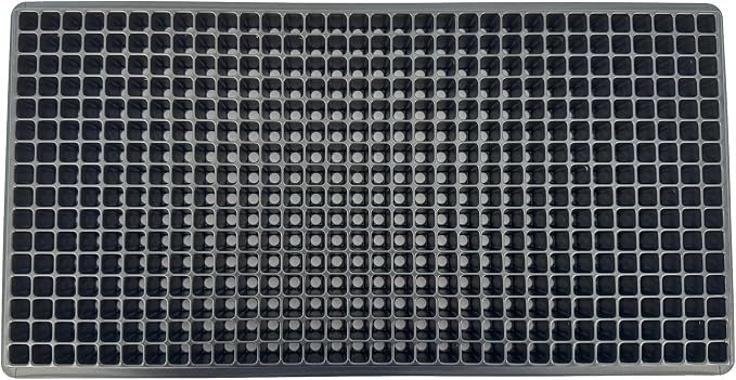 512 Cell Seedling Plastic Nursery Trays, 10 Pack, Thick Durable Germination Plug Trays, 5120 Cells Reusable Plant Propagation