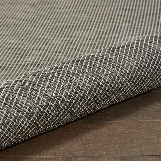 Nourison Home Positano Charcoal 9' x 12' Area Rug - Easy Clean, Non Shedding, Bed Room, Living Room, Dining Room, Kitchen (9' x 12')