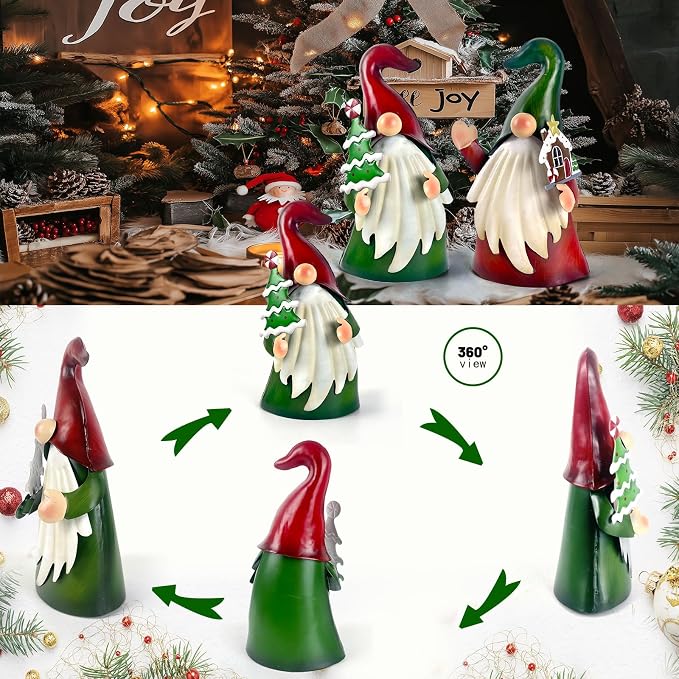 Outdoor Christmas Decorations Gnomes Decorative Garden Stakes, Unique Thanksgiving Gifts for Outside Garden Decor Yard Lawn Porch Party-18 Inch