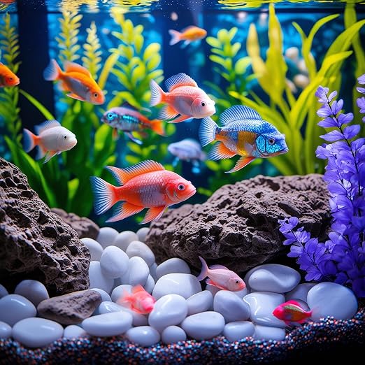 River Rocks for Landscaping,20lbs White Pebbles for Indoor Plants, 0.5-1.2 Inch Decorative Rocks for Planters, High Polished Stones for Vase Filler Fish Tank Garden