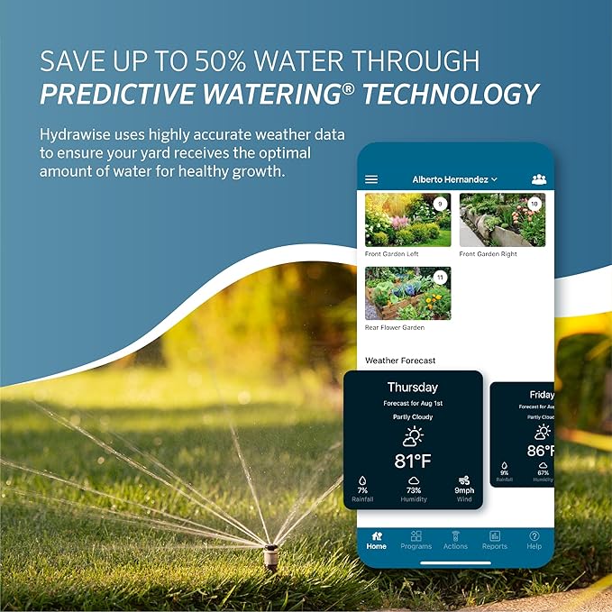 Hunter Hydrawise PRO-HC 12-Station WiFi Smart Sprinkler Controller, Outdoor Irrigation Timer with Touchscreen Weather-Based Scheduling