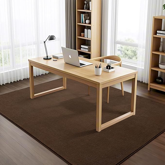 Vasofe Large Modern Area Rugs for Living Room Bedroom, 6x9 Rugs, Brown Rug | Soft Thickened Memory Foam Indoor Minimalist Carpets, Non-Slip Comfy Rugs for Boys Nursery Kids Room Classroom Playroom