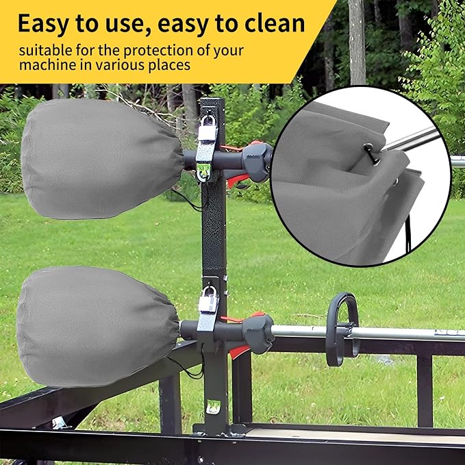 AKEfit Trimmer Engine Cover Weed Eater Covers Fits Weed Eater Edger Pole Saw Brush Cutters and Hedge Heavy Duty 3-Piece Set Grey Waterproof Cover
