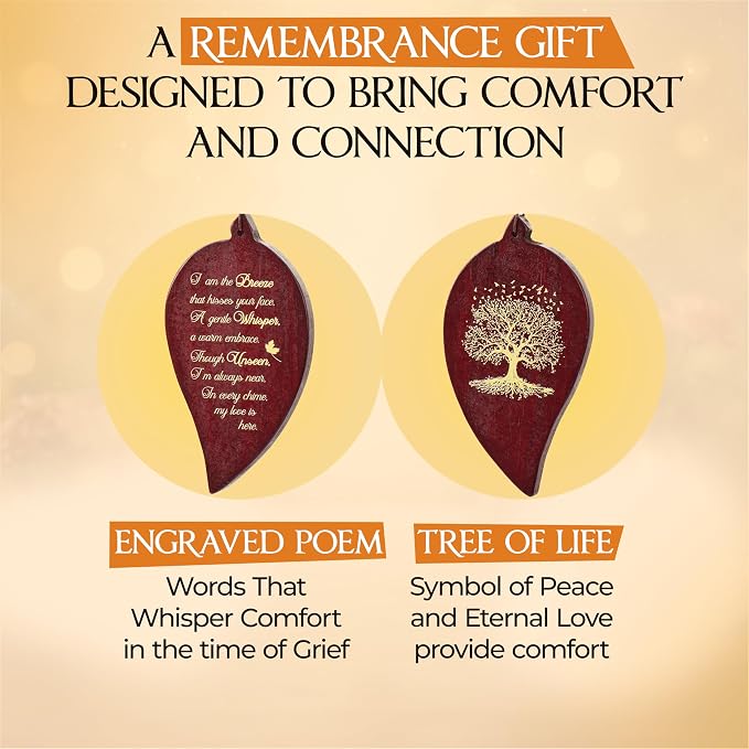 32 Inch Memorial Wind Chimes Outdoor, Sympathy Gifts for Loss of Loved One, Memorial Gifts for Loss of Mom, Sympathy Wind Chimes for Mother, Father, Brother, Sister