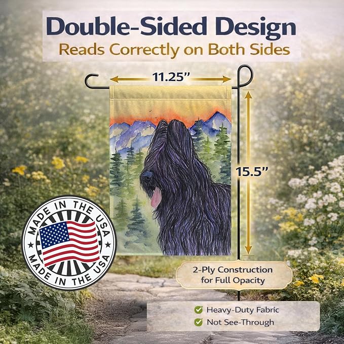 Caroline's Treasures SS8319GF Briard Garden Flag Mailbox Flag Decorative Yard Flag Banner Outside Patio Artwork Yard Flower Beds, Garden Size, Multicolor