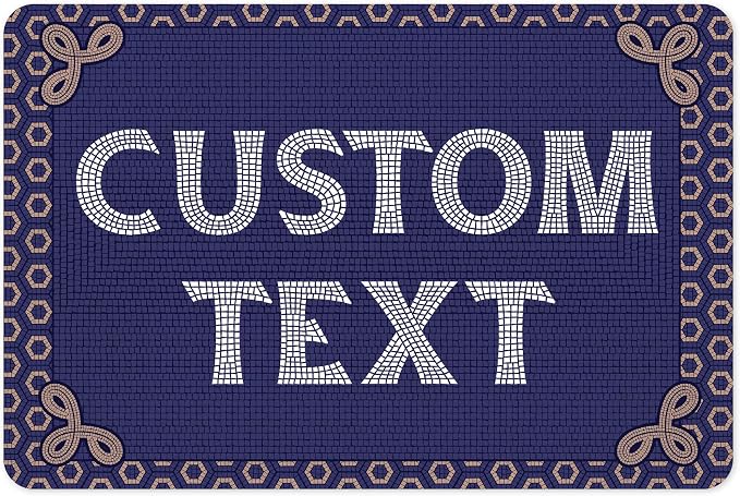 Custom Sign, Custom Street Sign, 11 Font Colors, 13 Font Styles, 4 Hole Options, 22 Sizes, 12x18 Inches, Rust Free DiBound, Fade Resistant, Made in USA by My Sign Center (Fauxsaic 1)