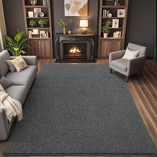 AROGAN 5x7 Area Rugs for Living Room Non Slip Bedroom Rug, Black & White | Modern Area Rugs with Soft Memory Foam, Minimalist Washable Indoor Floor Carpet for Dorm Dining Room Office Kids Playroom