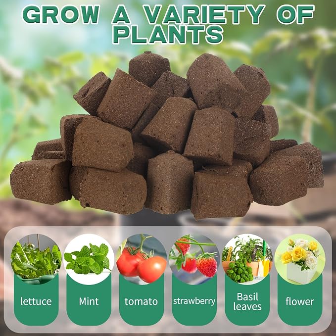 Amyhill Hydroponic Sponges Grow Starter Pods Organic Growth Sponge Starter Plugs for Plant Cloning Growing (100 Pieces)