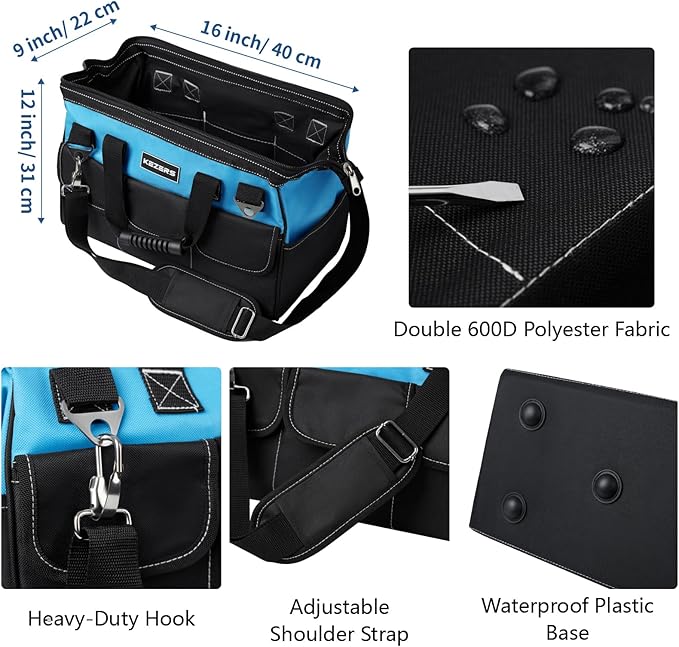 KEZERS 8-in-1 Concrete Finishing Tools Kit: Magnesium Float, Finishing & Pool Trowel, Gauging & Brick Trowel, Concrete Groover & Edger for Masonry, Stucco Repair & Bricklaying