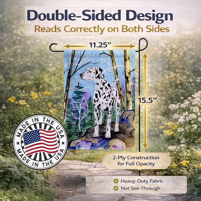 Caroline's Treasures SS8651GF Dalmatian Garden Flag Mailbox Flag Decorative Yard Flag Banner Outside Patio Artwork Yard Flower Beds, Garden Size, Multicolor