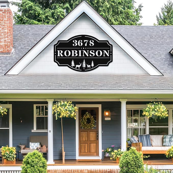 Personalized Metal Address Numbers for Houses, Custom House Numbers, Custom Address Plaque, Personalized Address Plaque for Outside