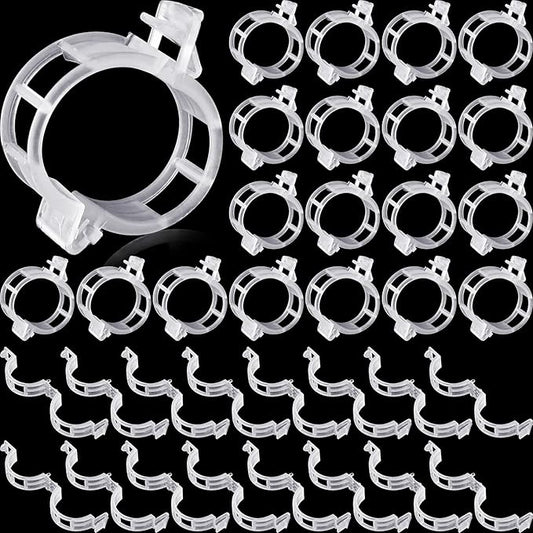 Qunclay 1500 Pcs Tomato Clips Plant Support Clips for Outdoor Plants Bulk String Trellis Grape and Tomato Vine Climbing Plants Plastic White Garden Grow Upright Makes Healthier 1" Inner Diameter